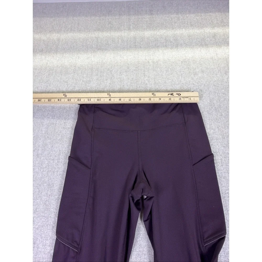 Lululemon Women's Leggings Size 4 Burgandy with Pockets High Rise Ankle - Picture 4 of 16